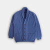 Blue Shawl Collar Cashmere Cardigan