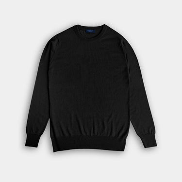 Black Crew Neck Cashmere Sweater