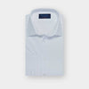 Contemporary Fit Plain White Cotton Poplin Shirt with Classic Collar & Double Cuff