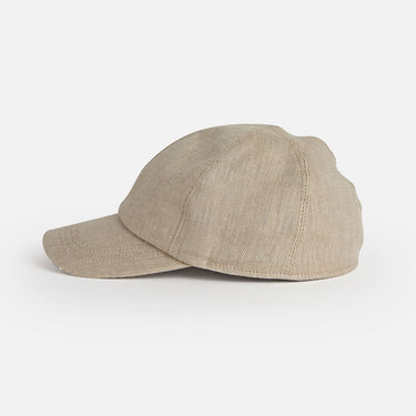 Sand Hopsack Linen Baseball Cap