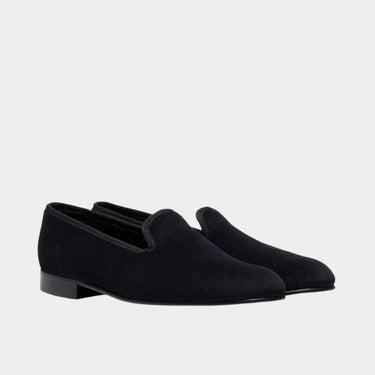 Albert Black Velvet House Slipper