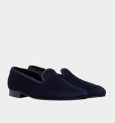 Albert Navy Velvet House Slipper