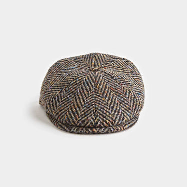 Black & Brown Donegal Tweed Wool Toni Cap