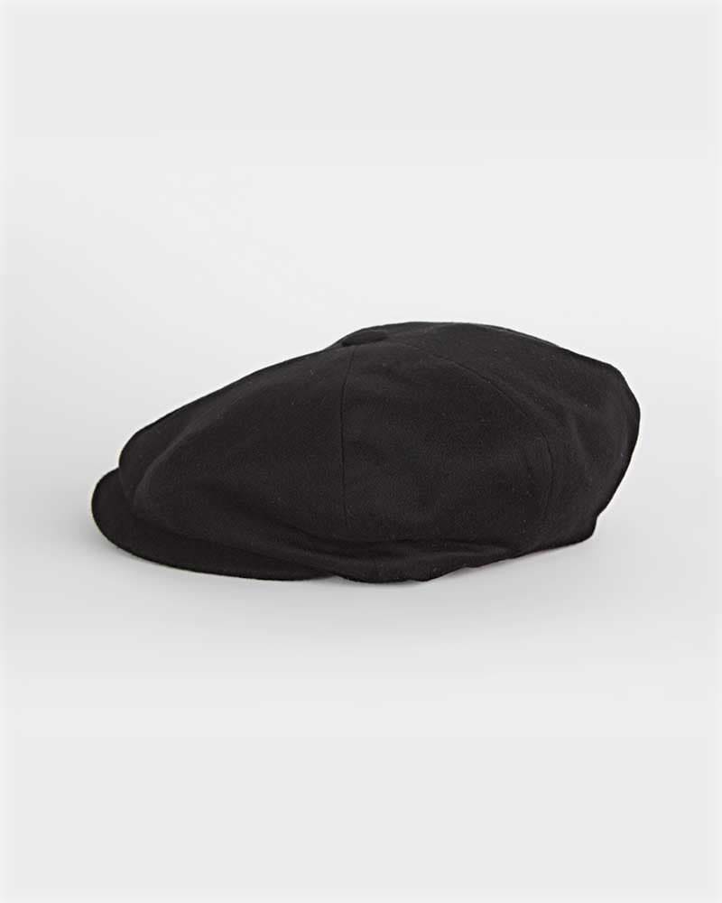 Black Cashmere Gatsby Cap