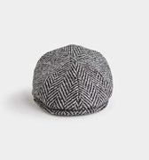 Black & Grey Donegal Tweed Wool Toni Cap