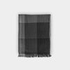 Black & Grey Large Check Silk & Cashmere Scarf