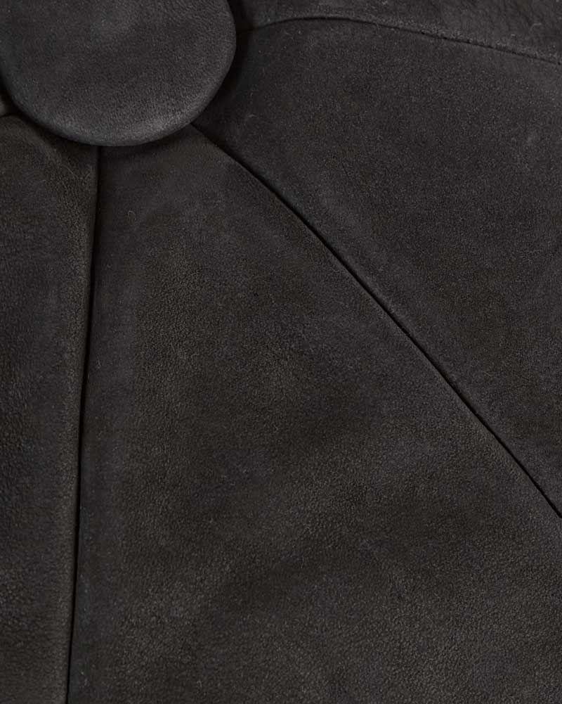 Black Leather Gatsby Cap