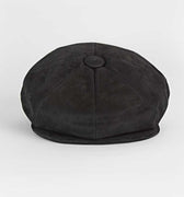 Black Leather Gatsby Cap