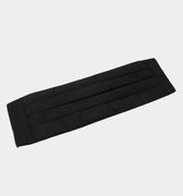 Black Silk Satin Cummerbund