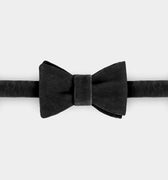 Black Silk Velvet Bow Tie