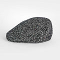 Black & White Barleycorn Twill Wool Roma Cap