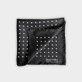 Black & White Medium Spot Silk Pocket Square