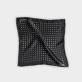 Black & White Medium Spot Silk Pocket Square