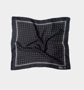 Black & White Paisley Silk Pocket Square