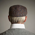 Blue & Brown Donegal Tweed Wool Toni Cap