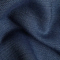 Blue Hand Rolled Silk & Wool Tubular Scarf