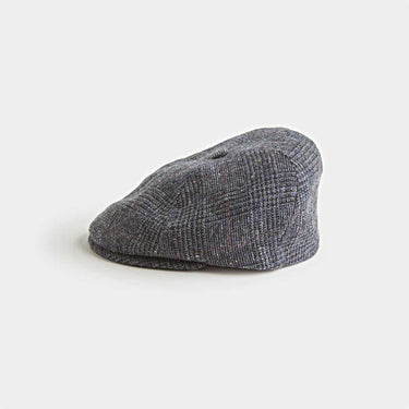 Blue POW Check Donegal Tweed Wool Toni Cap