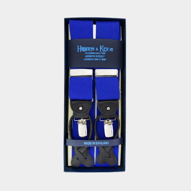 Blue Pure Wool Boxcloth Braces