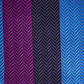 Blue, Purple & Navy Block Stripe Silk Tie