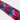 Blue, Red & Navy Block Stripe Silk Tie