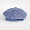 Blue Textured Linen Gatsby Cap