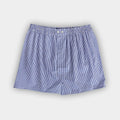 Blue & White Stripe Cotton Poplin Boxer Shorts