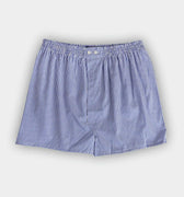 Blue & White Stripe Cotton Poplin Boxer Shorts