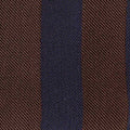 Brown Block Stripe Wool & Silk Blend Tie