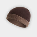 Brown & Dark Brown Reversible Cashmere Beanie