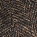 Brown Large Herringbone Donegal Tweed Pure Wool Gatsby Cap