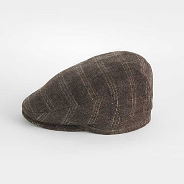 Brown Loden Check Wool & Alpaca Harlem Cap