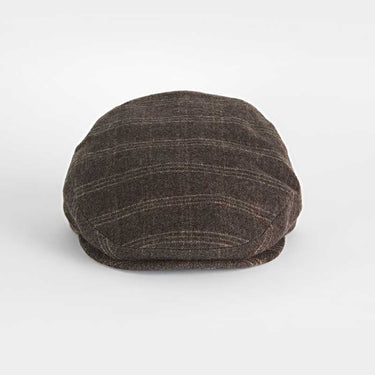 Brown Loden Check Wool & Alpaca Harlem Cap