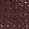 Brown Miniature Floral Motif Silk Tie