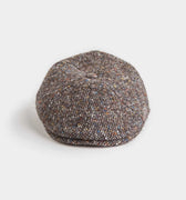 Brown Pick & Pick Weave Donegal Tweed Wool Toni Cap