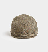 Brown POW Check Donegal Tweed Wool Toni Cap