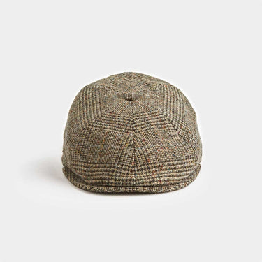 Brown POW Check Donegal Tweed Wool Toni Cap