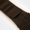 Brown & White Spot Knitted Cashmere Tie