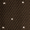 Brown & White Spot Knitted Cashmere Tie