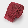 Bruciato & White Spot Knitted Silk Tie