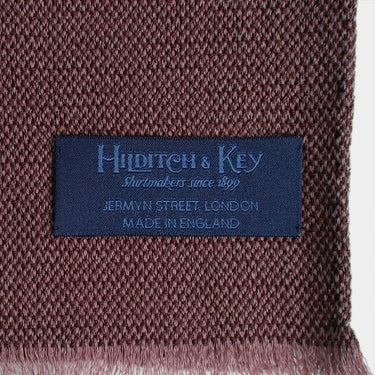 Burgundy Silk & Wool Blend Tubular Scarf