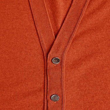 Burnt Orange Cashmere Cardigan