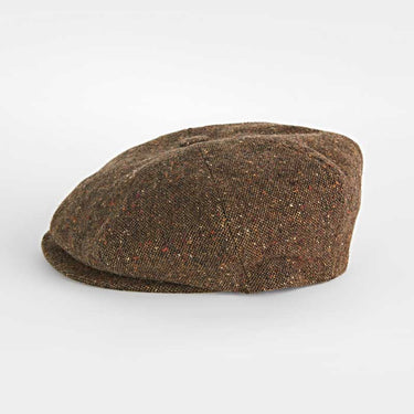 Camel Pick & Pick Donegal Tweed Wool Gatsby Cap