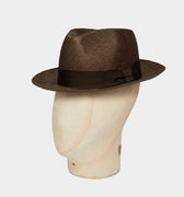 Chocolate Brown Narrow Sisal Trilby