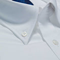 Classic Fit, Button Down Collar, 2 Button Cuff Shirt in a Plain White Oxford Cotton