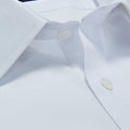 Classic Fit, Classic Collar, 2 Button Cuff Shirt in a Plain White Poplin Cotton