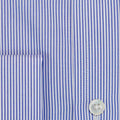 Classic Fit, Classic Collar, Double Cuff Shirt in a Blue & White Fine Bengal Poplin Cotton