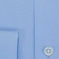 Classic Fit, Classic Collar, Double Cuff Shirt in a Plain Sky Blue Poplin Cotton