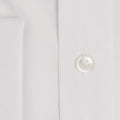 Classic Fit, Classic Collar, Double Cuff Shirt in a Plain White Poplin Cotton