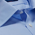 Classic Fit, Classic Collar, Two Button Cuff in Plain Sky Blue