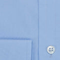 Classic Fit, Cut-away Collar, 2 Button Cuff Shirt in a Plain Sky Blue Poplin Cotton